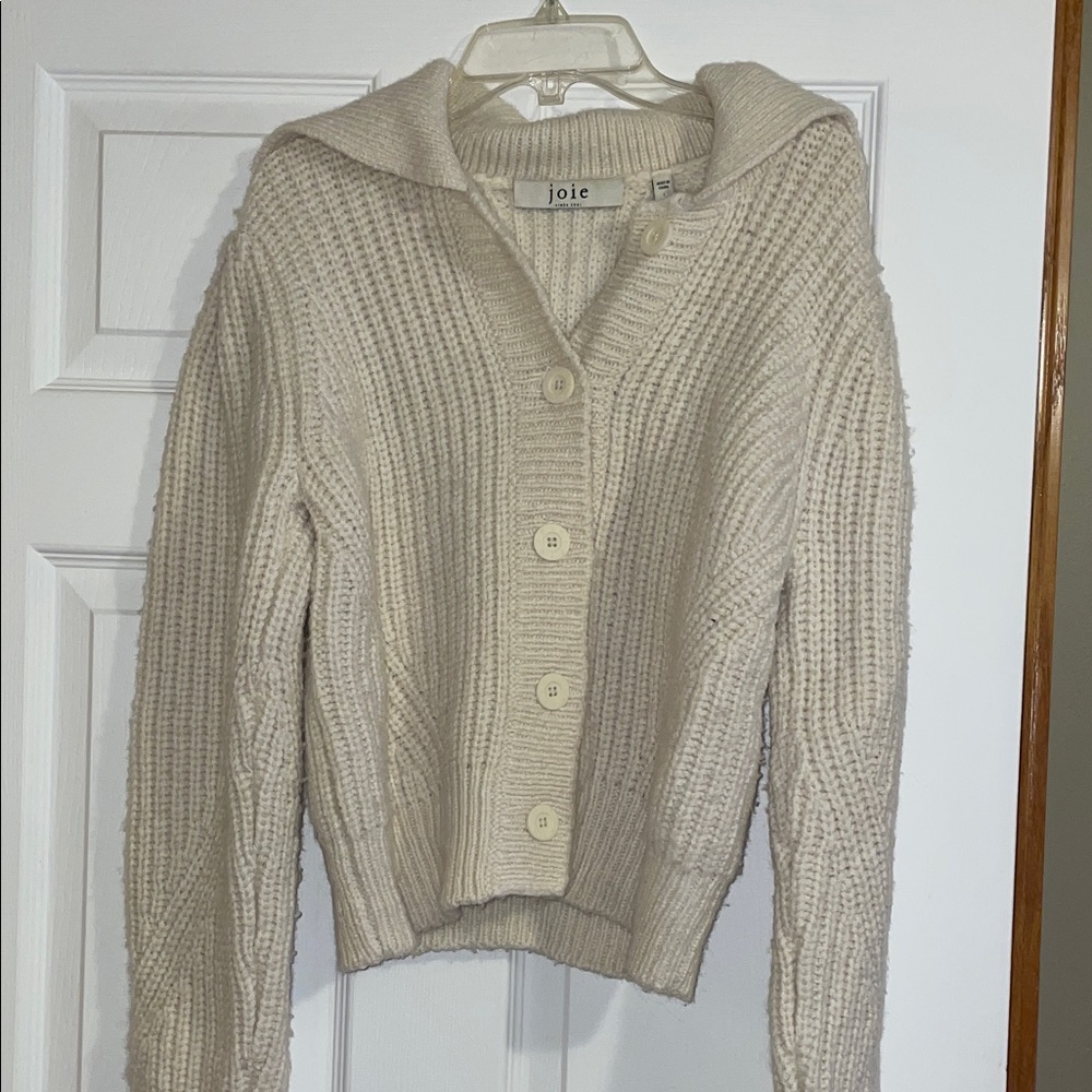 Joie Cream Textured Women's Cardigan